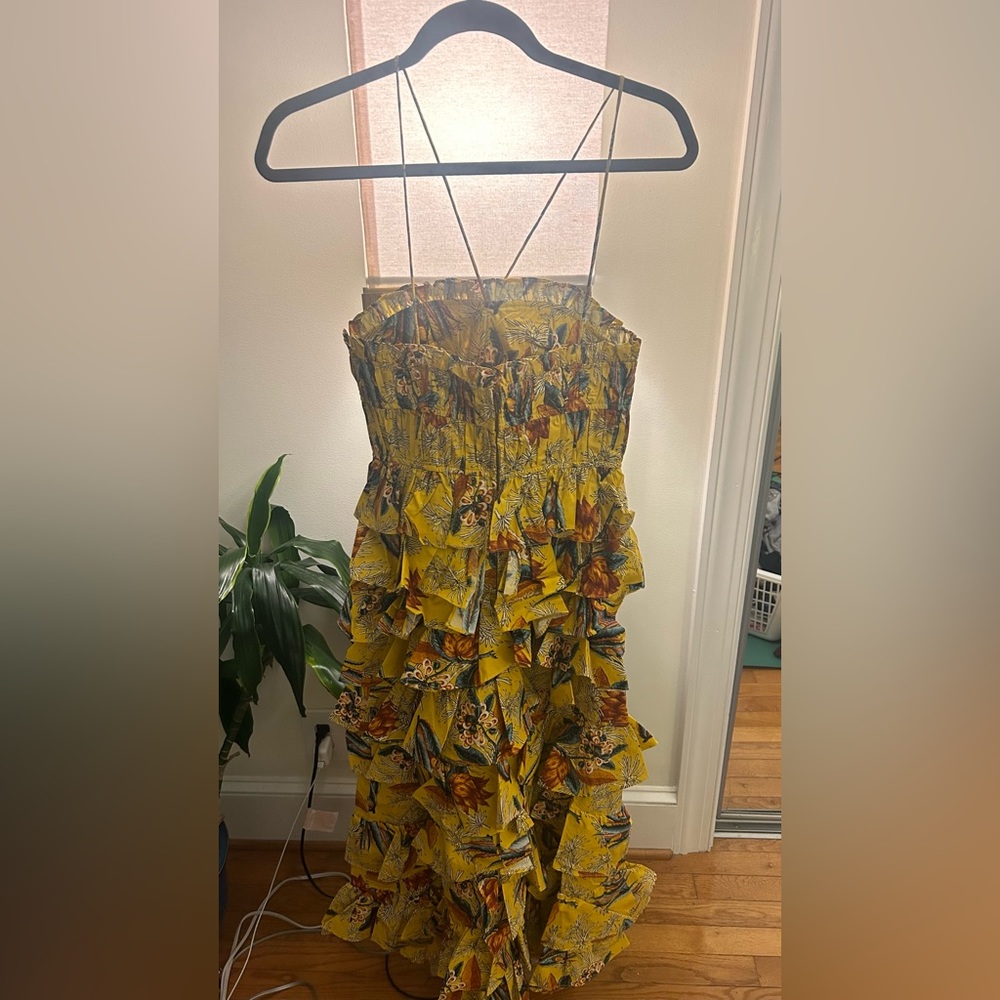 Ulla Johnson Josefine Yellow Floral Maxi Dress - Picture 8 of 15